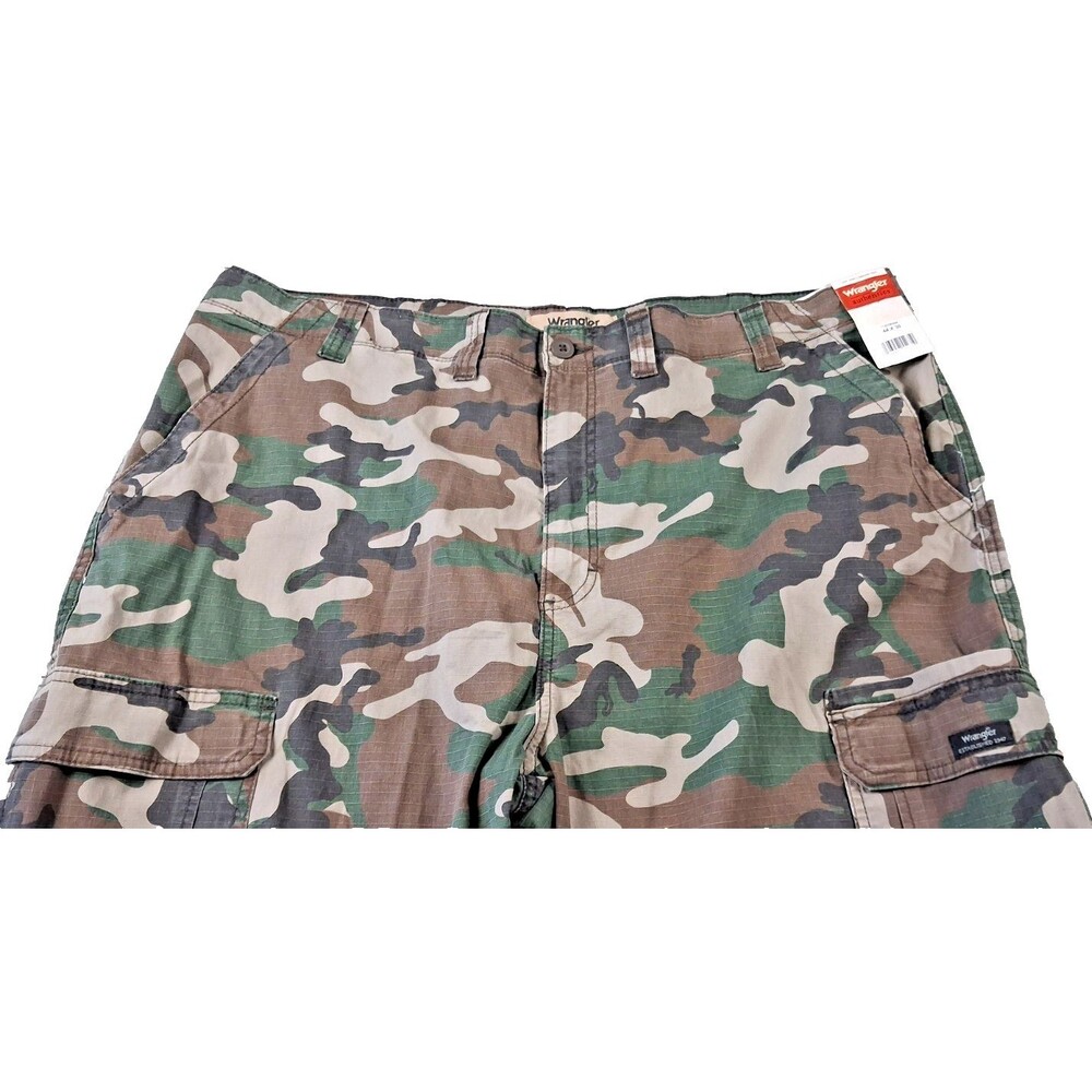 Wrangler Authentics Camo Cargo Pants Men's 44x30 Camouflage Utility Workwear - Picture 3 of 14